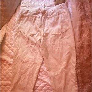 White/cream denim mom jeans